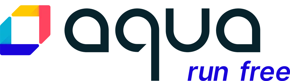 aqua run free logo transparent